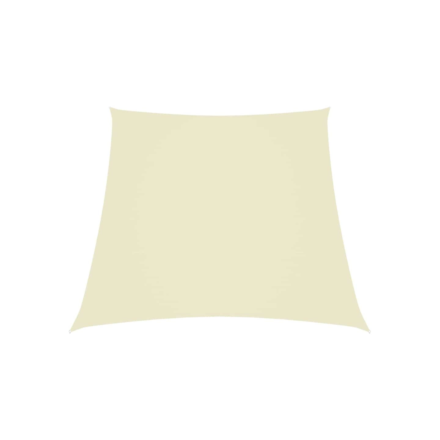 Voile de parasol Tissu Oxford trapèze 2/4x3 m Crème