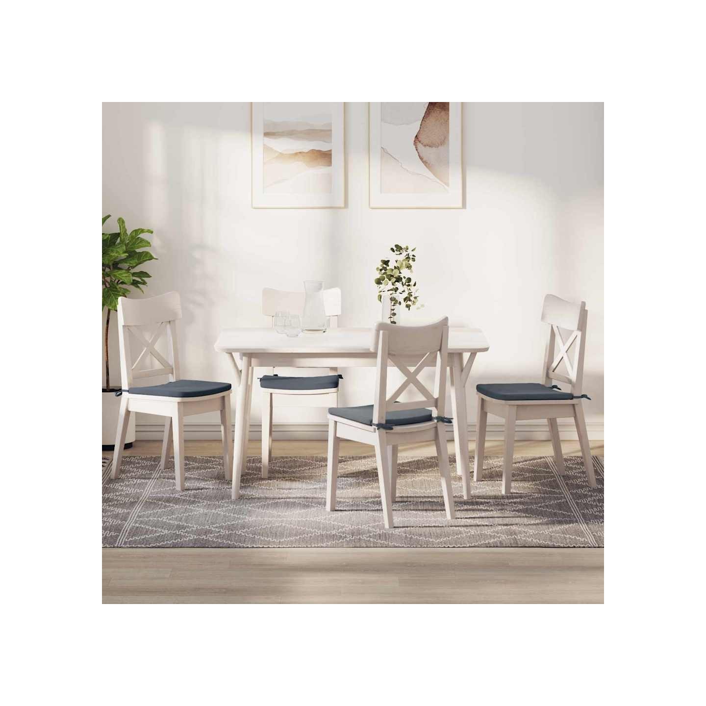 Coussins de siège 4 pc Velours Gris foncé 40 x 40 x 3 cm