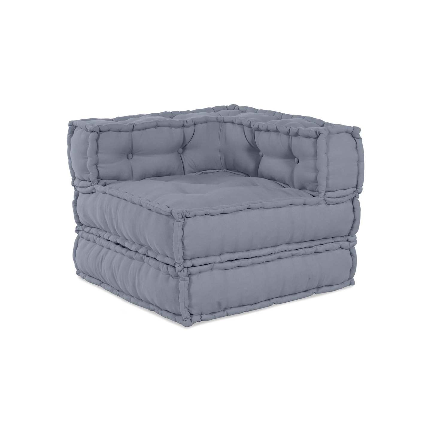 Unité de canapé modulaire Tissu Gris 70 x 70 x 56 cm
