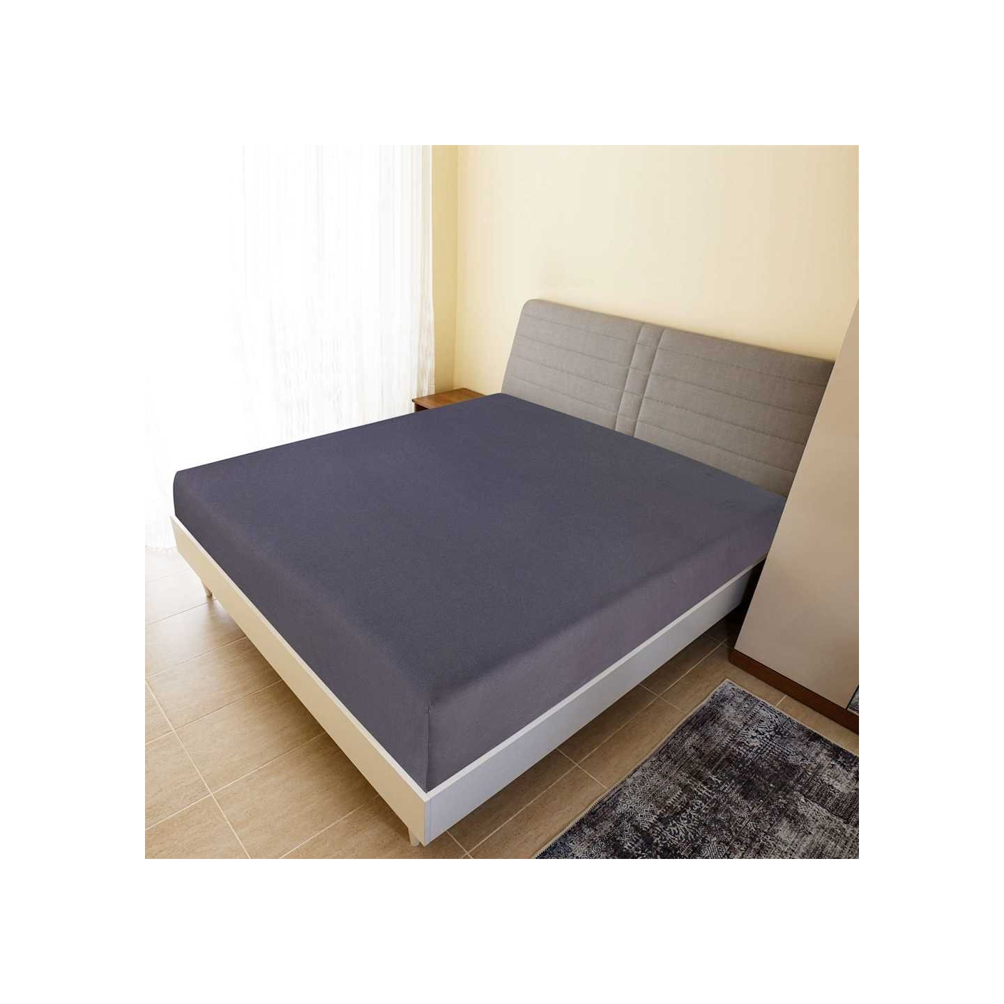 Draps-housses Jersey 2 pcs Anthracite 160x200 cm Coton