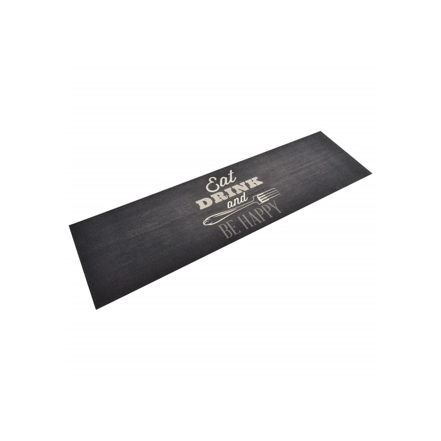 Tapis de cuisine lavable impression cuisine noir 45x150 cm