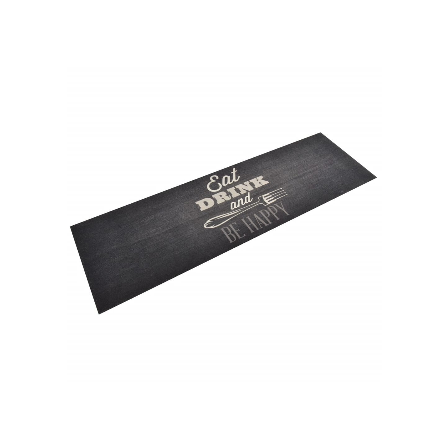Tapis de cuisine lavable impression cuisine noir 60x180 cm