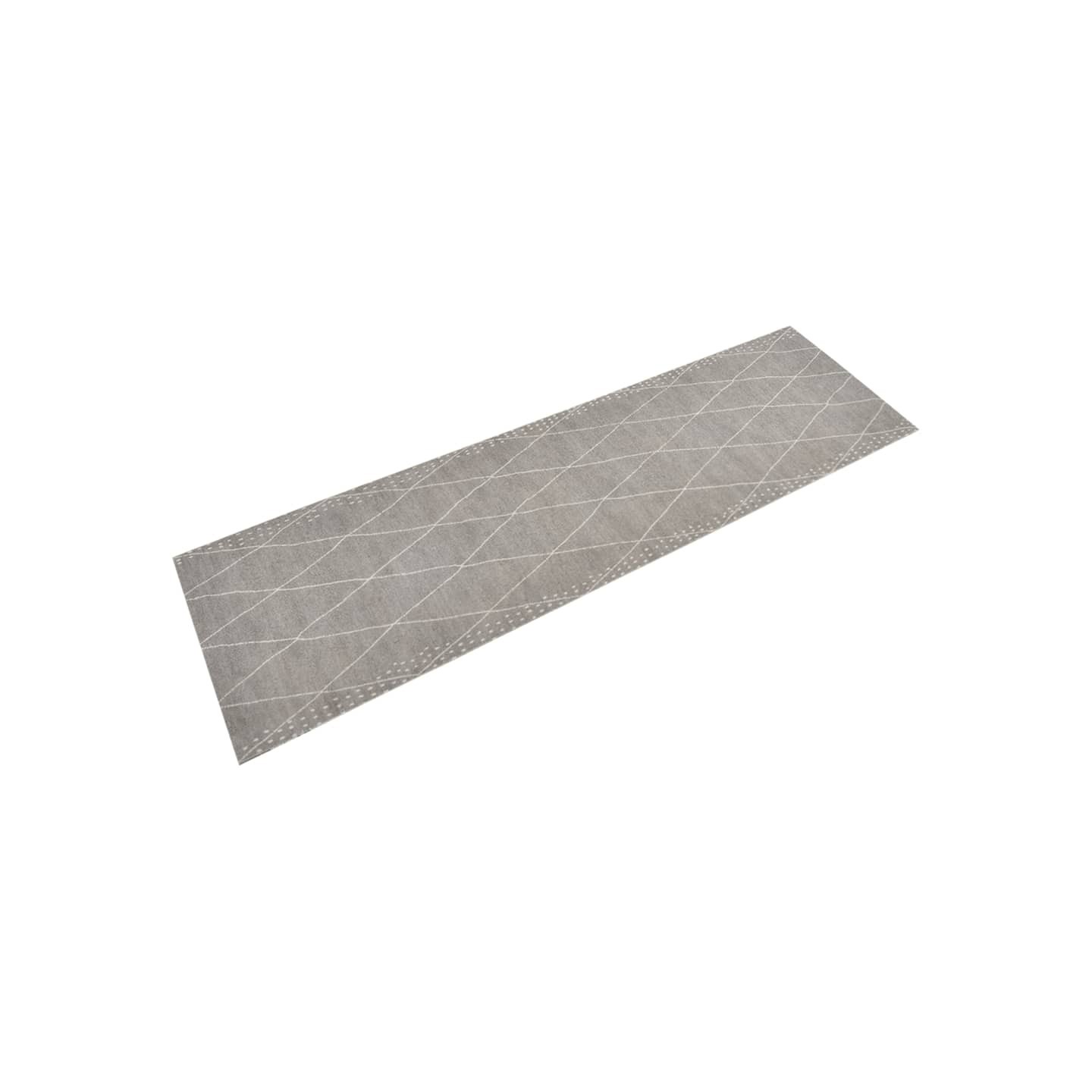 Tapis de cuisine lavable impression losange 45x150 cm velours