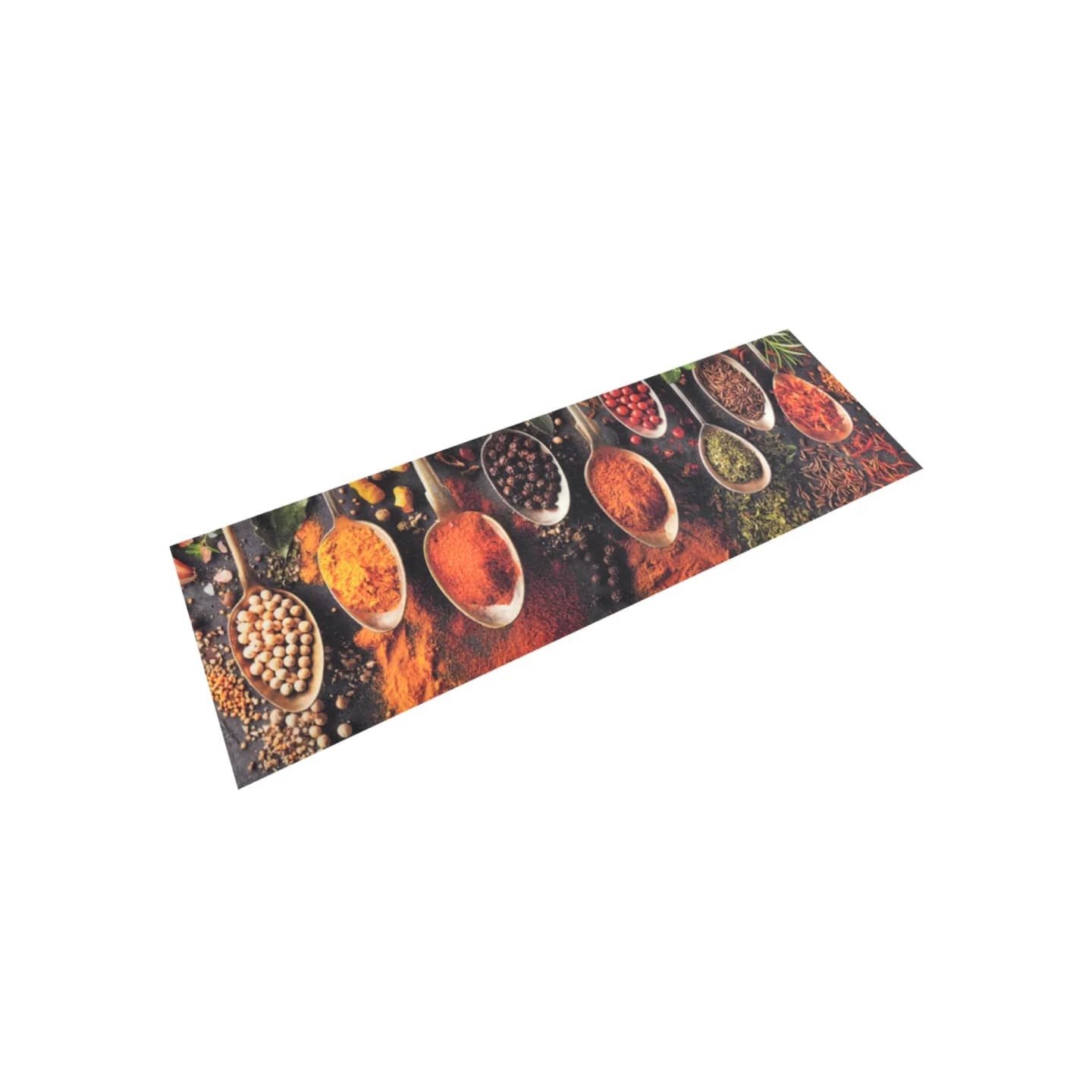 Tapis de cuisine lavable impression cuillère épices 60x180 cm