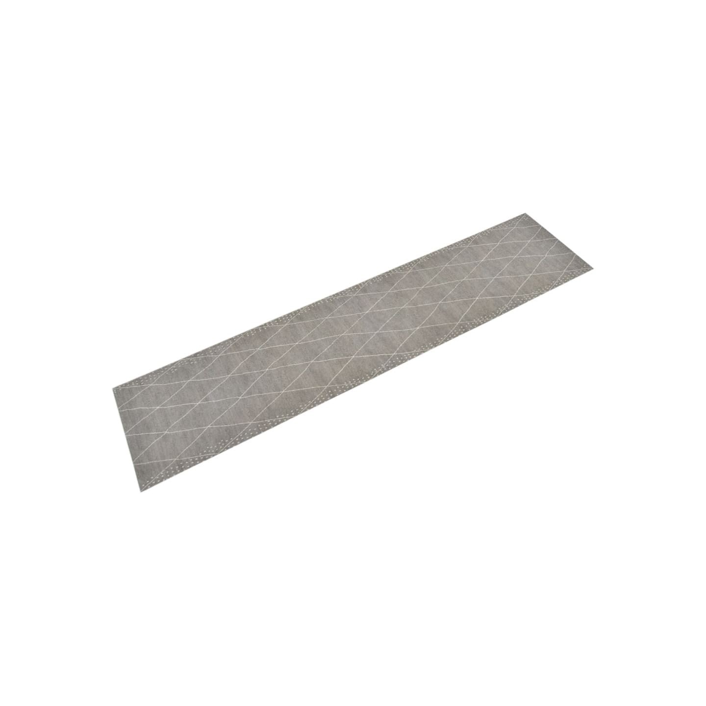 Tapis de cuisine lavable impression losange 60x300 cm velours