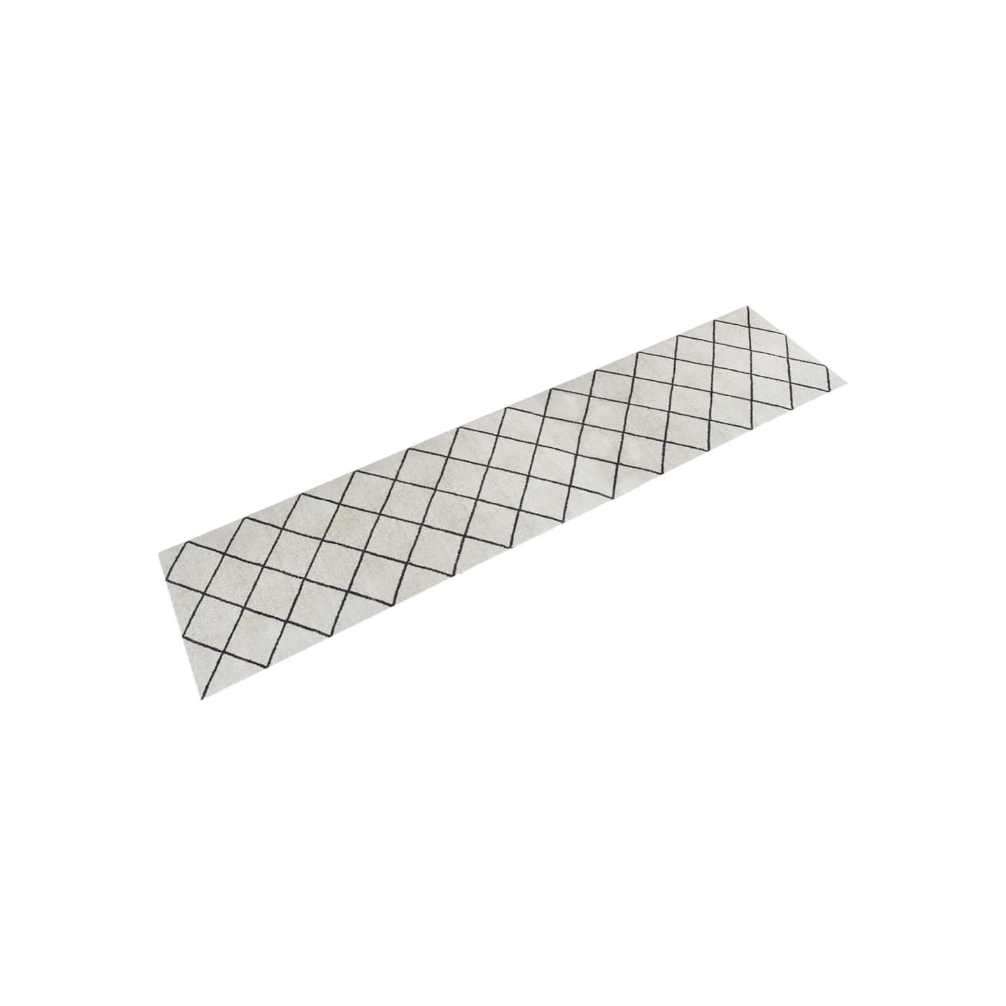 Tapis de cuisine lavable impression carrée 60x300 cm velours