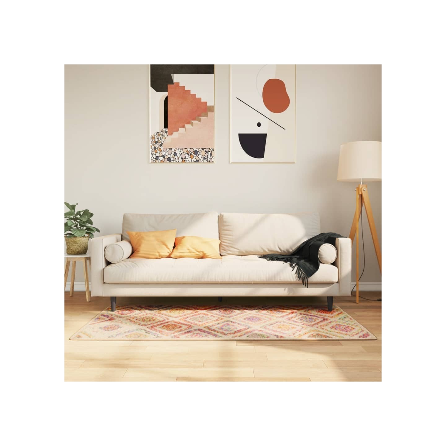 Tapis lavable multicolore 80x150 cm