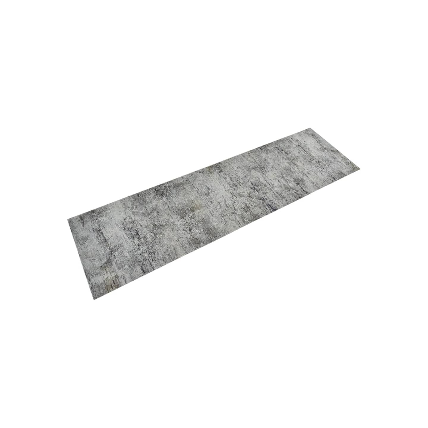 Tapis de cuisine lavable impression béton 45x150 cm velours
