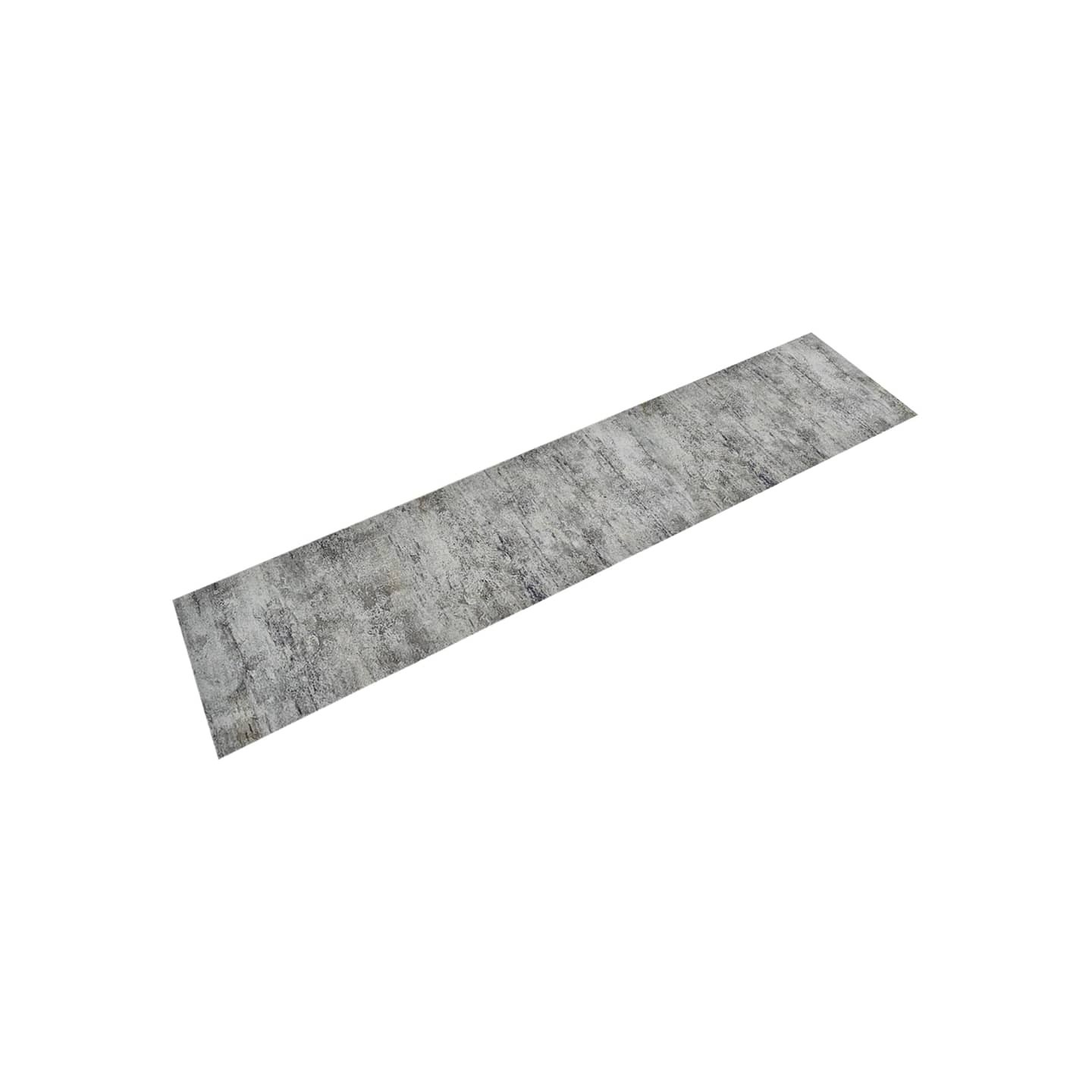 Tapis de cuisine lavable impression béton 60x300 cm velours
