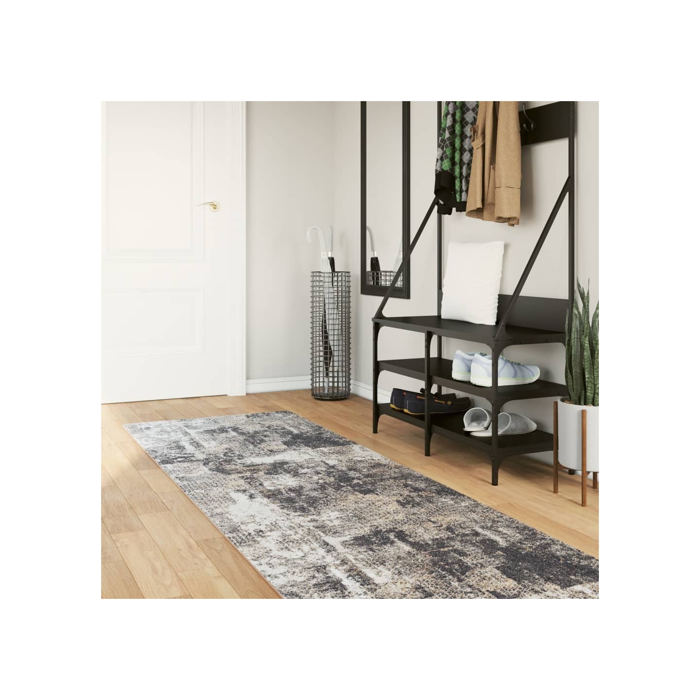 Tapis lavable multicolore 80x300 cm