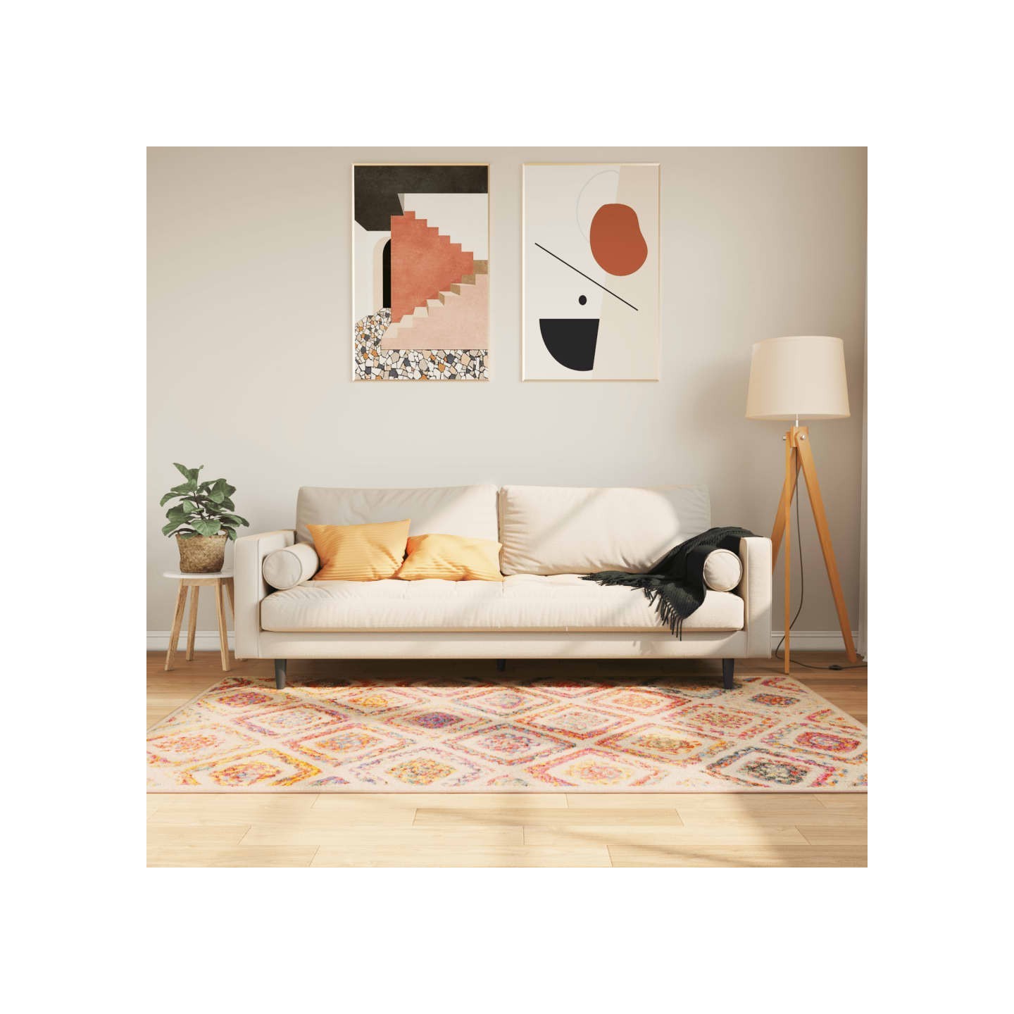 Tapis lavable multicolore 120x180 cm