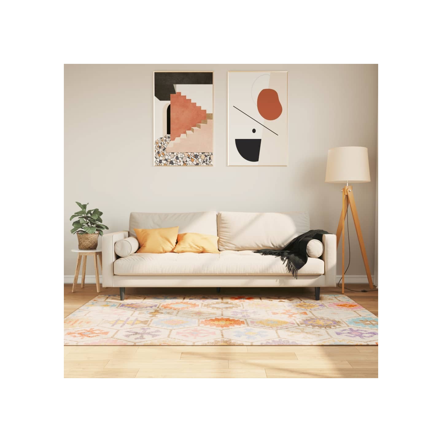 Tapis lavable multicolore 120x180 cm