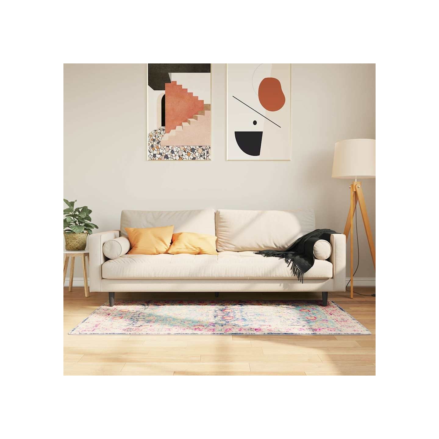 Tapis lavable multicolore 80x150 cm