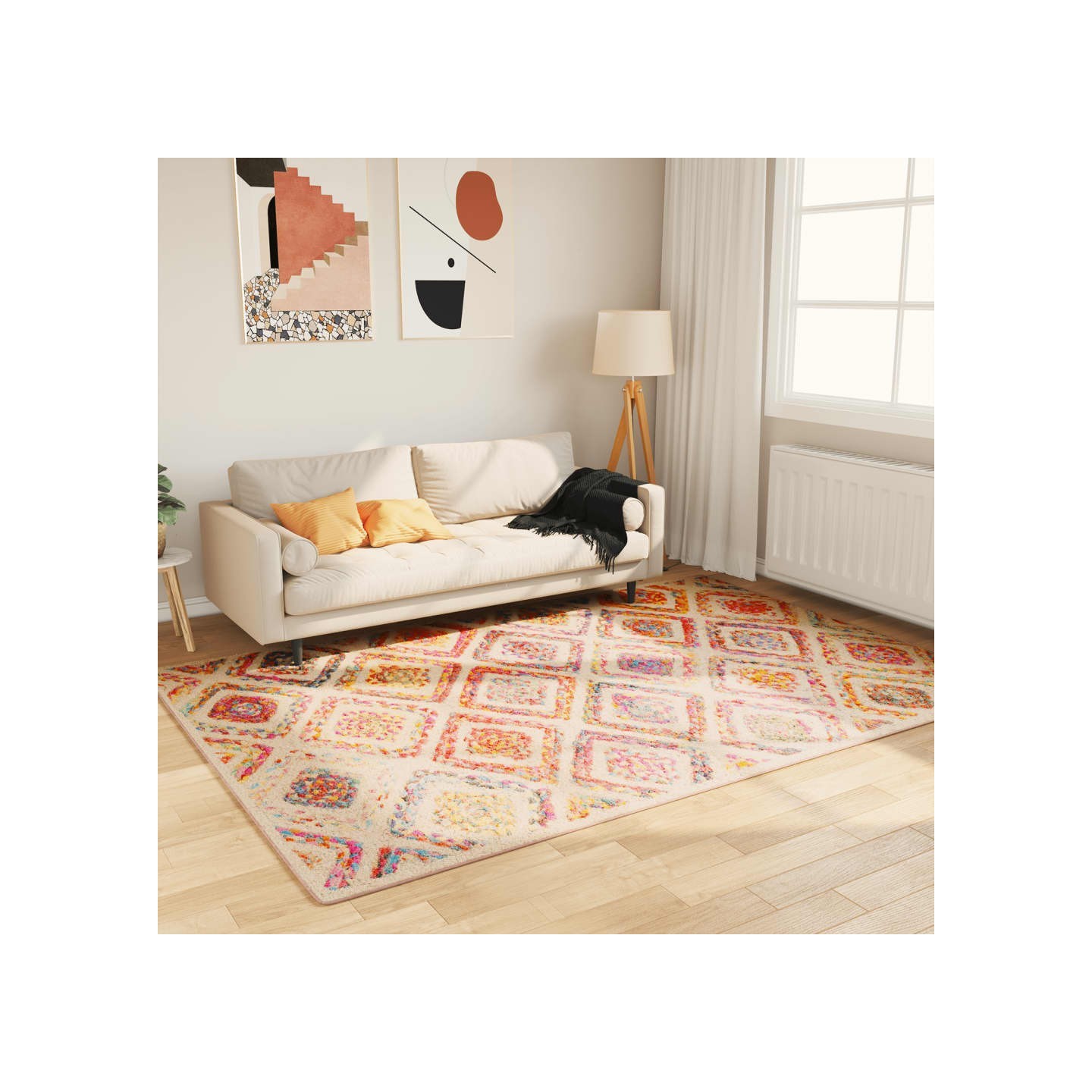 Tapis lavable multicolore 160x230 cm