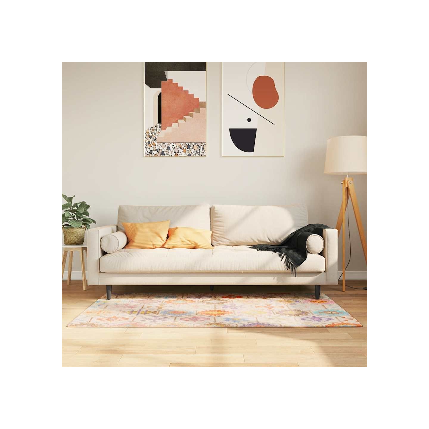 Tapis lavable multicolore 80x150 cm