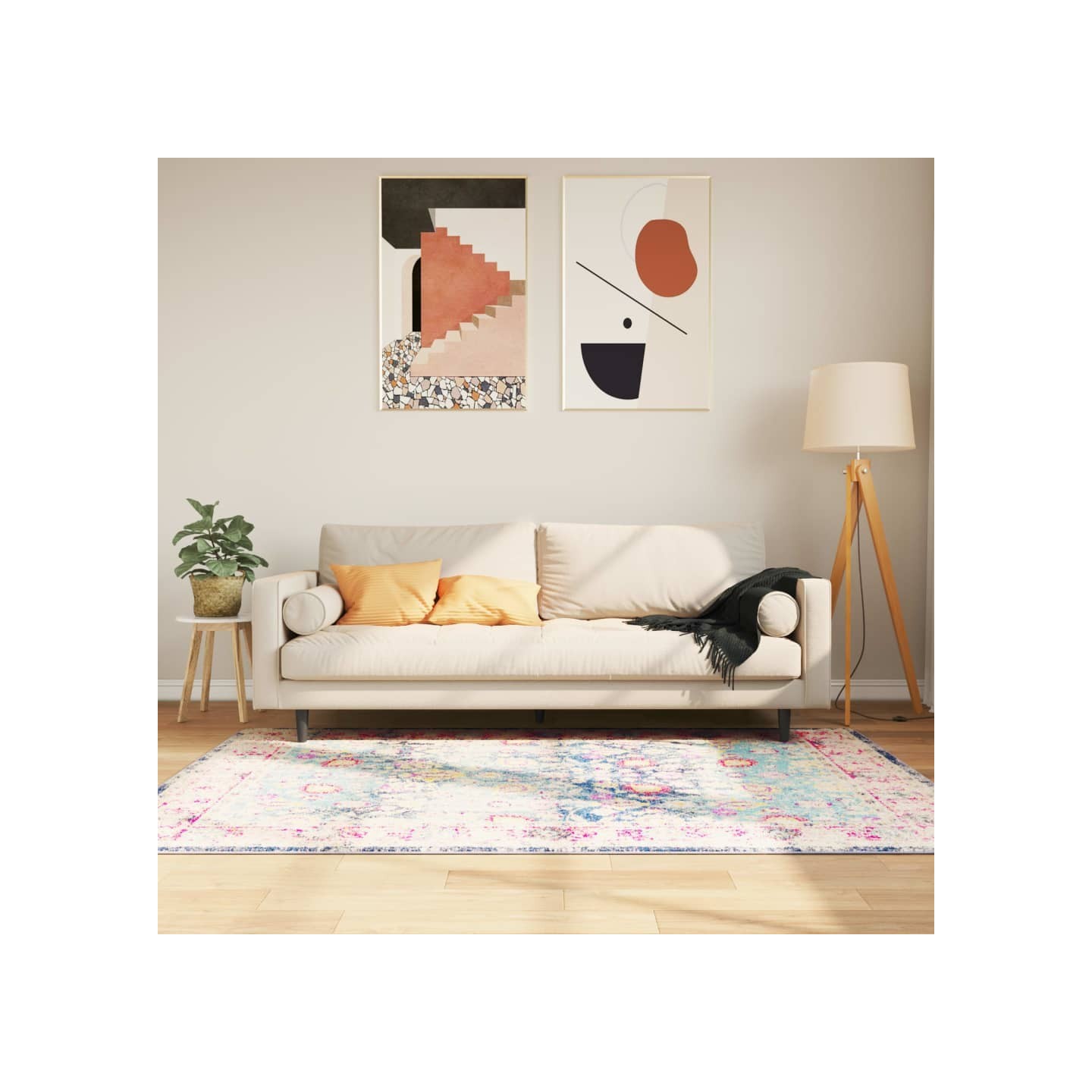 Tapis lavable multicolore 120x180 cm
