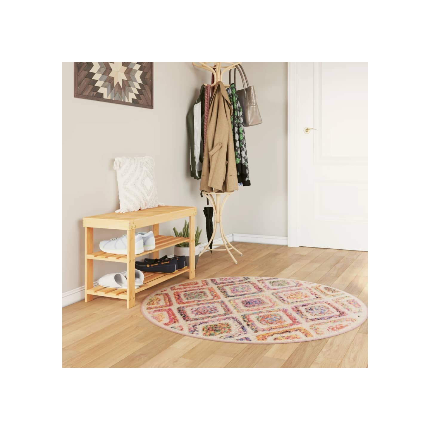 Tapis lavable multicolore Ø 120 cm