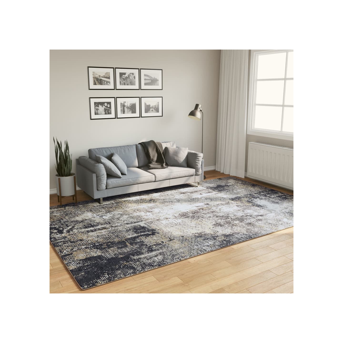 Tapis lavable multicolore 190x300 cm