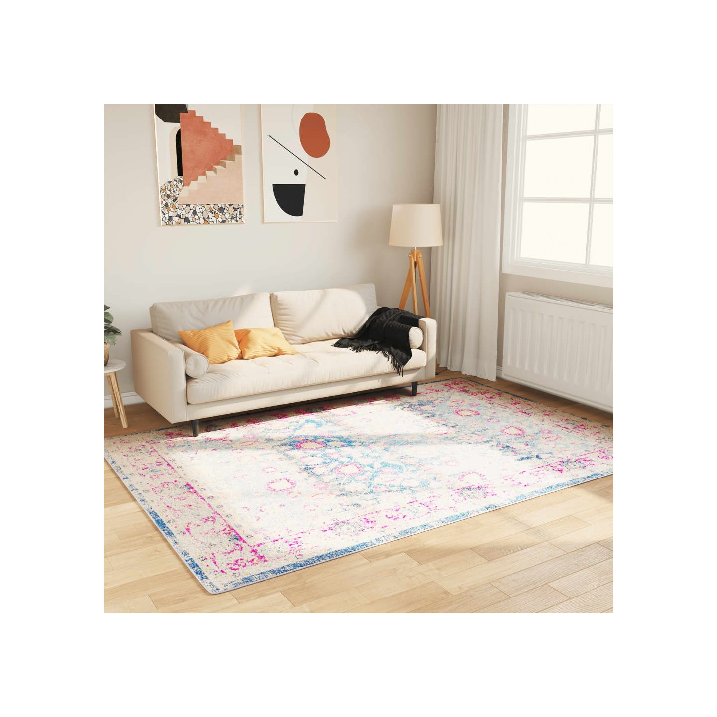 Tapis lavable multicolore 160x230 cm