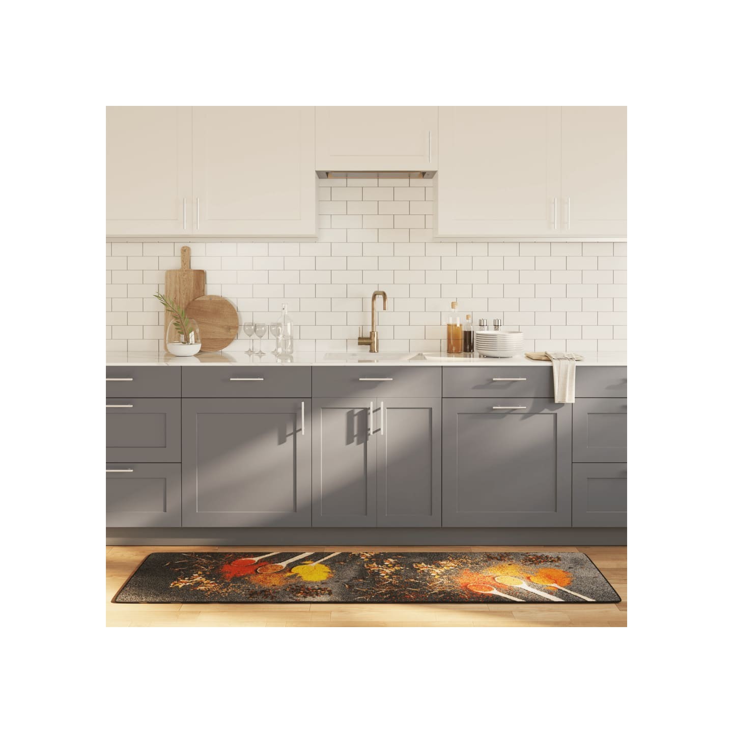 Tapis de cuisine multicolore 60x180 cm lavable
