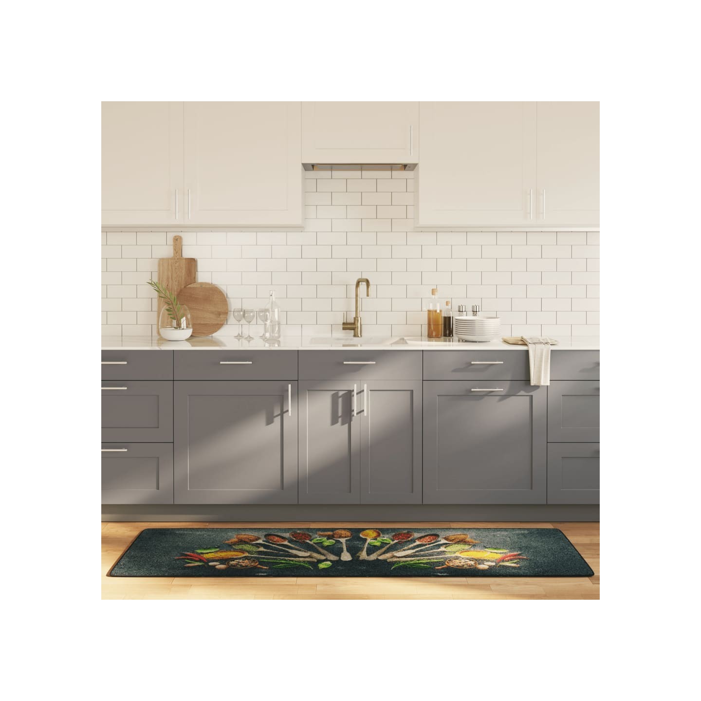 Tapis de cuisine multicolore 60x180 cm lavable