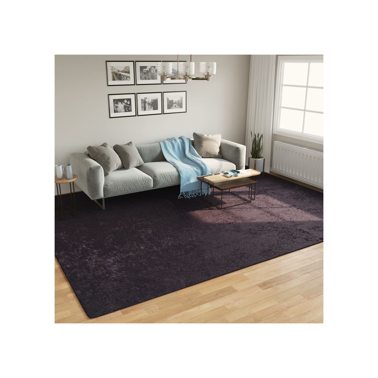 Tapis lavable anthracite 400x300 cm