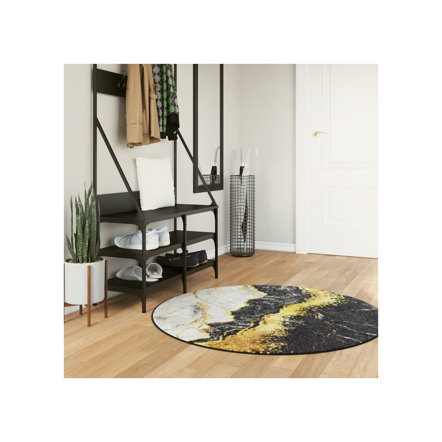 Tapis lavable multicolore Ø 120 cm