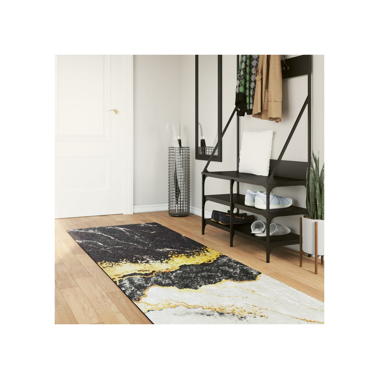 Tapis lavable multicolore 80x300 cm