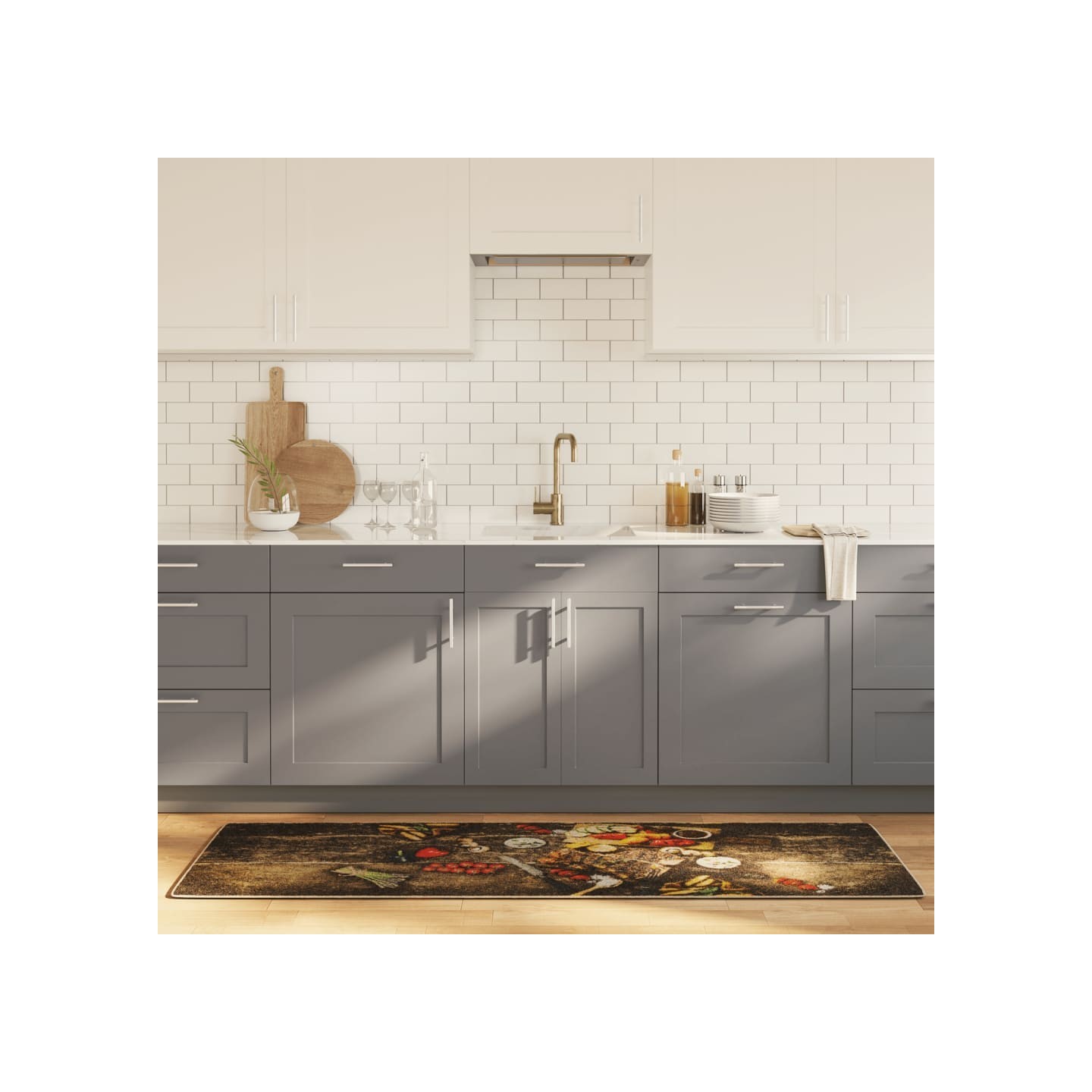 Tapis de cuisine multicolore 60x180 cm lavable