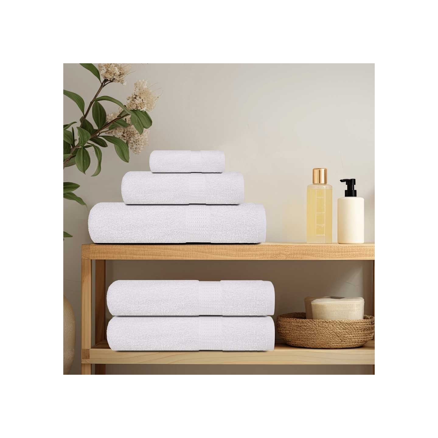 Serviettes d'invité FROGN 4 pcs blanc 30x50 cm 360 g/m²