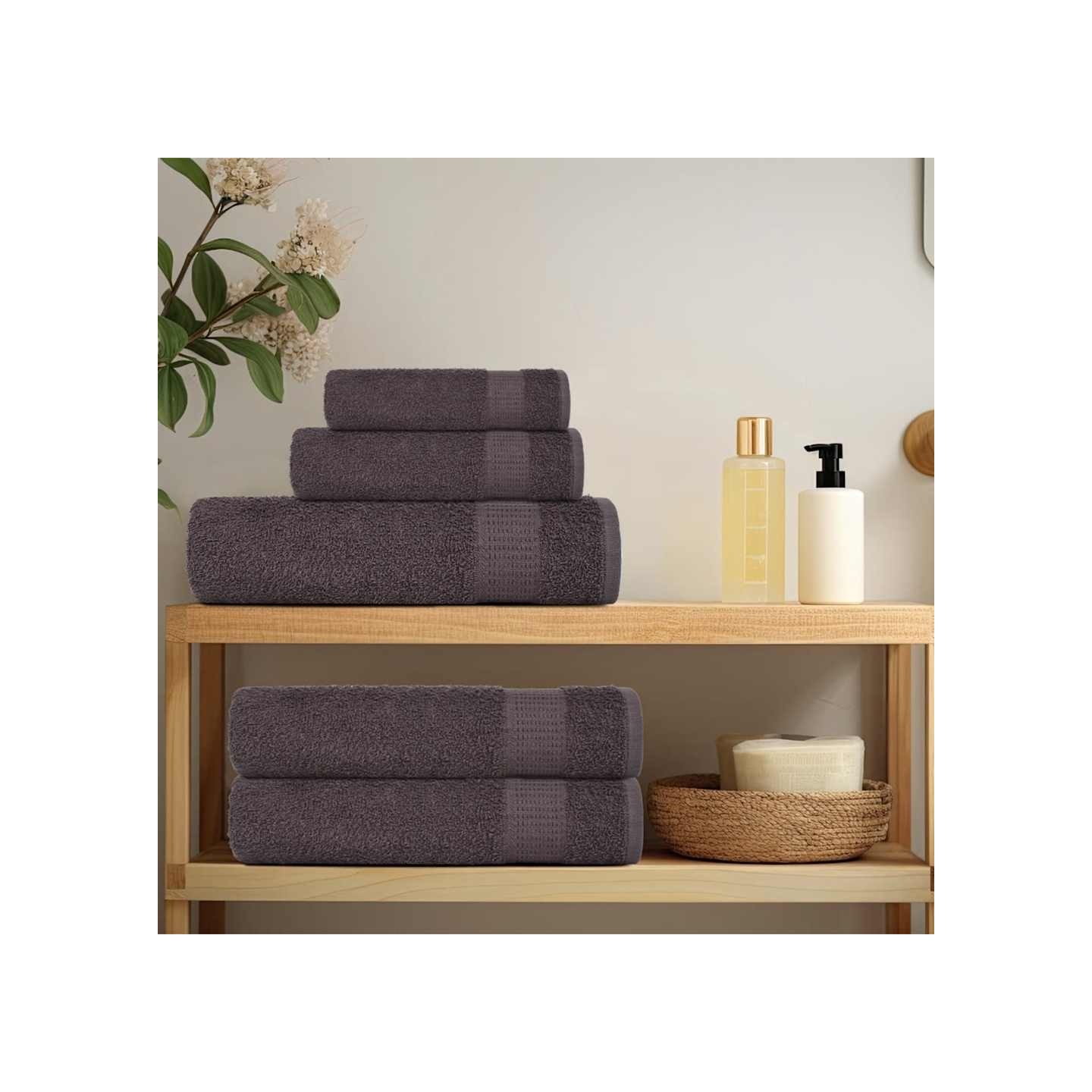 Serviettes d'invité FROGN 4 pcs anthracite 30x50cm 360 g/m²