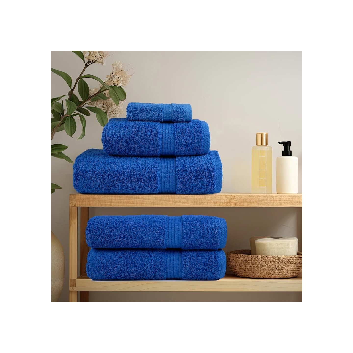 Serviettes de douche FROGN 4 pcs bleu 70x140 cm 360 g/m²