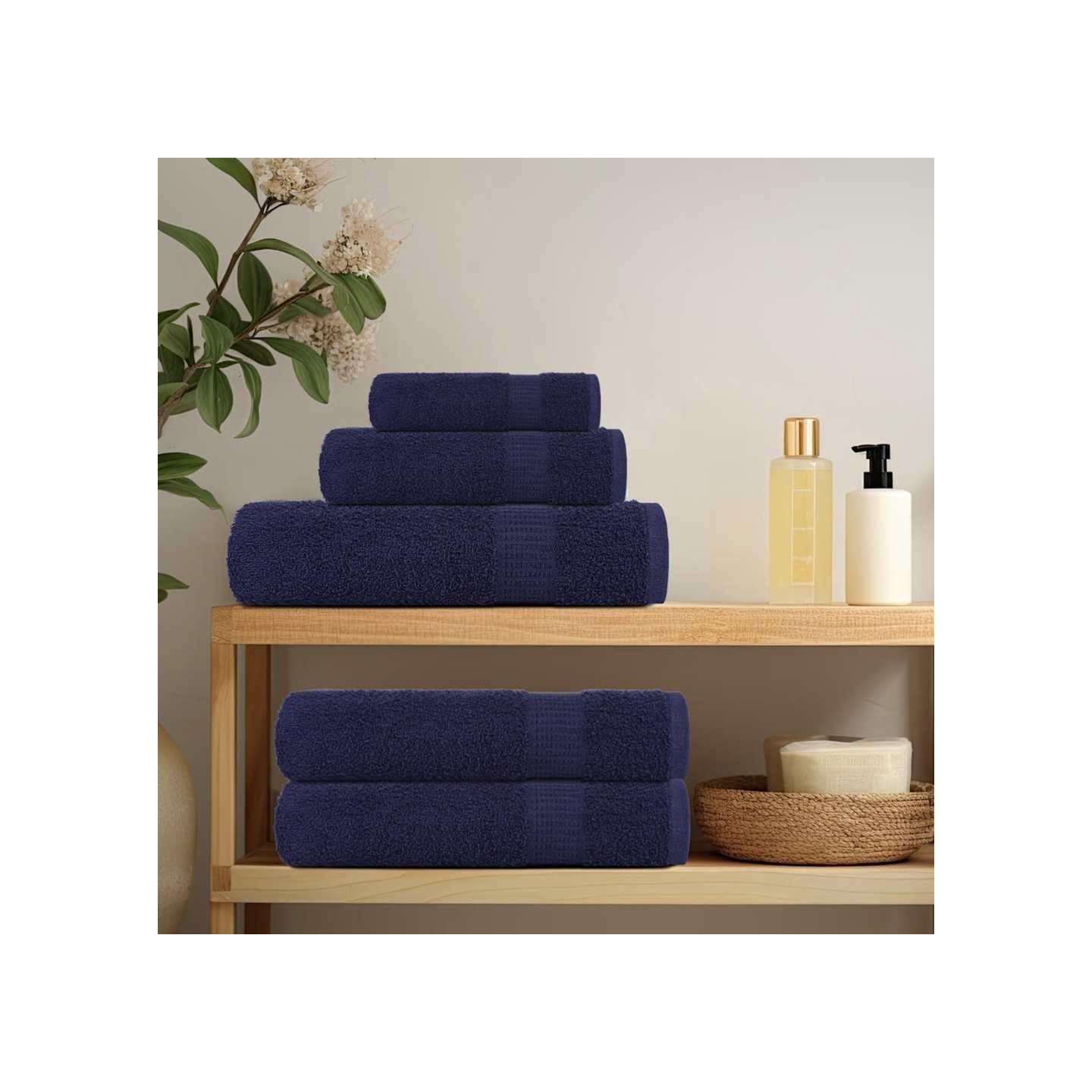 Serviettes d'invité FROGN 4 pcs bleu marine 30x50 cm 360 g/m²