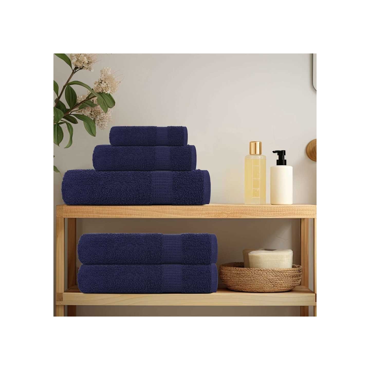Essuie-mains FROGN 4 pcs bleu marine 50x100 cm 360 g/m²