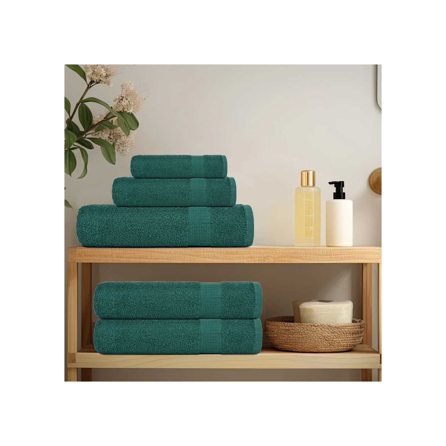 Serviettes de douche FROGN 2 pcs vert 70x140 cm 360 g/m²