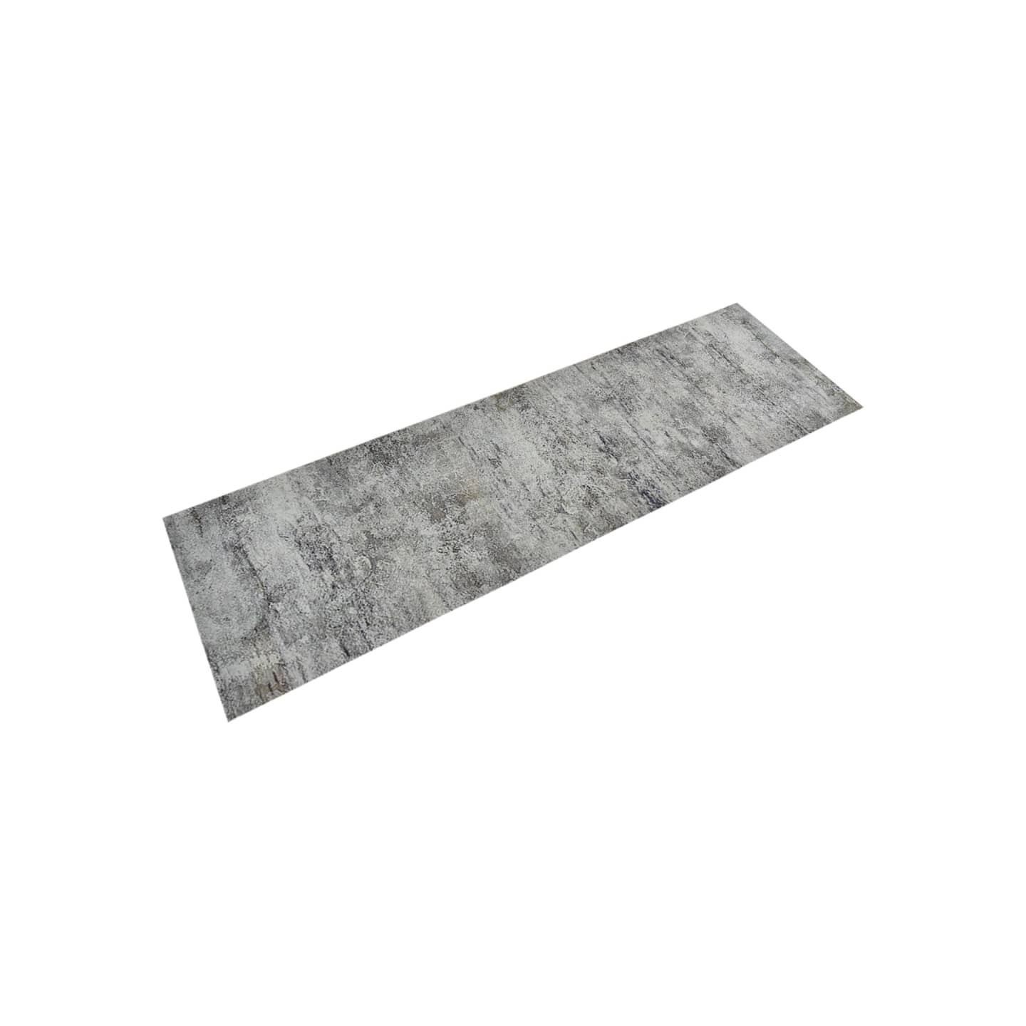 Tapis de cuisine lavable impression béton 60x180 cm velours