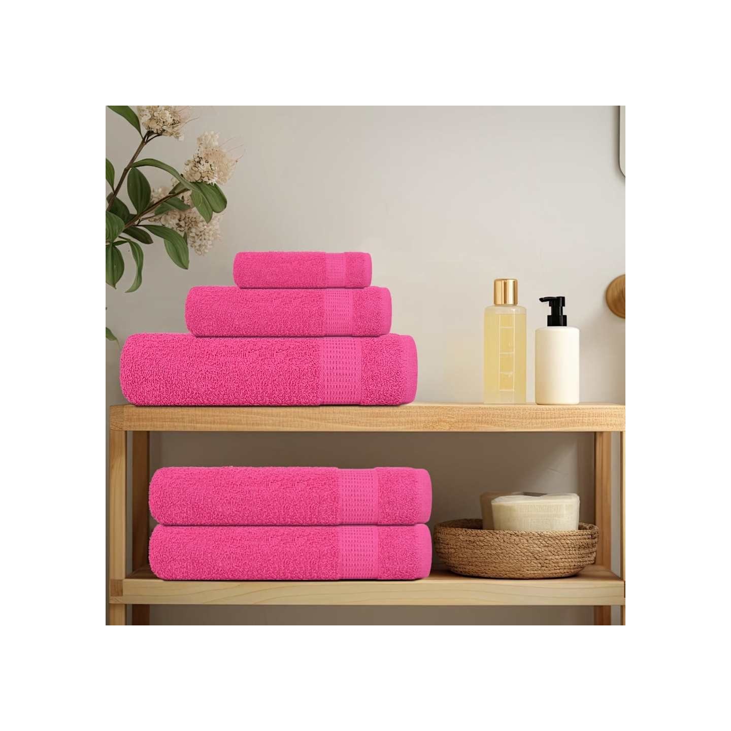 Serviettes d'invité FROGN 10 pcs rose 30x50 cm 360 g/m²