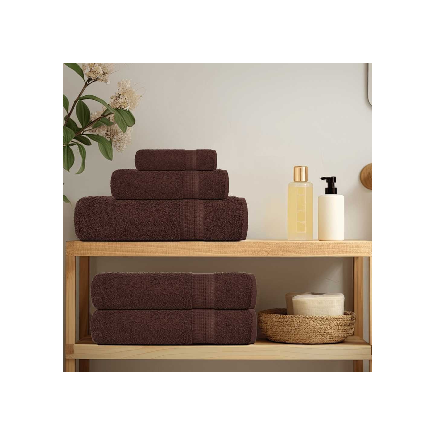 Ensemble de serviettes FROGN 8 pcs marron 360 g/m²