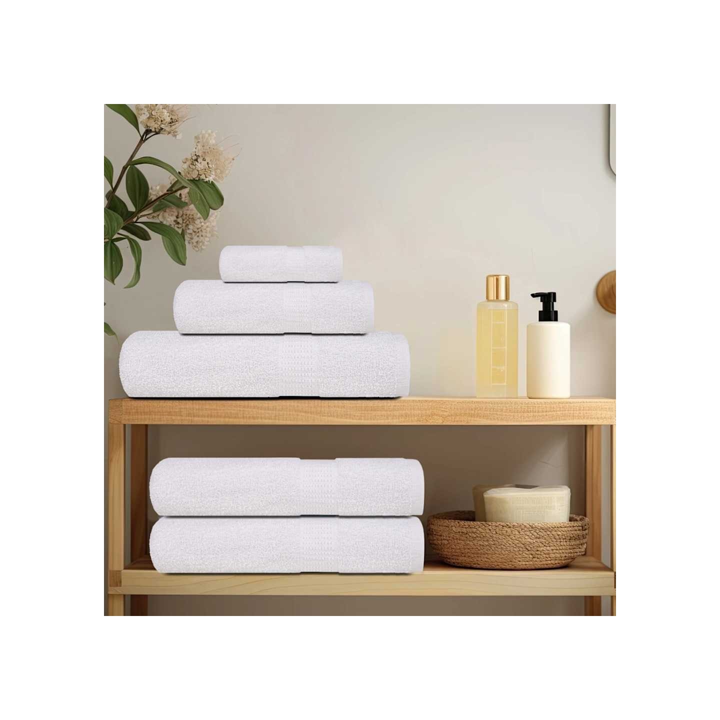 Ensemble de serviettes FROGN 6 pcs blanc 360 g/m²
