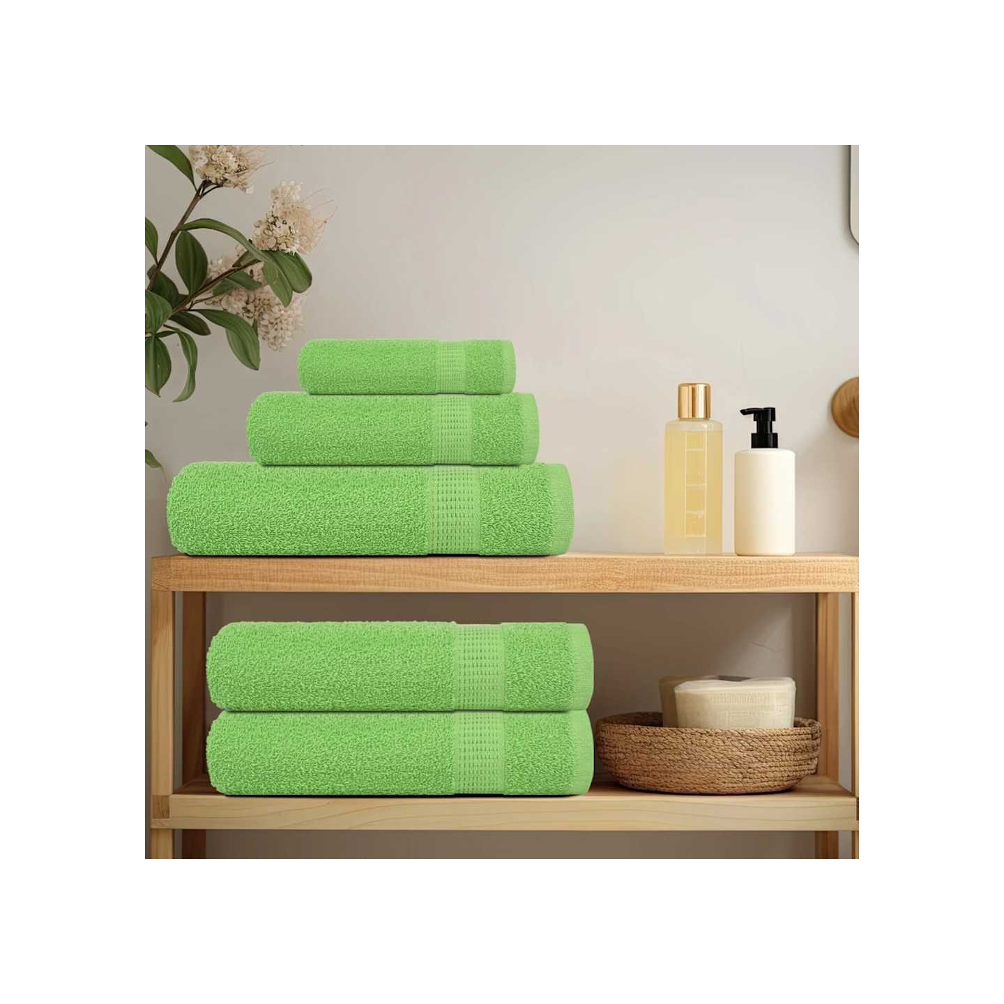 Ensemble de serviettes FROGN 8 pcs vert pomme 360 g/m²