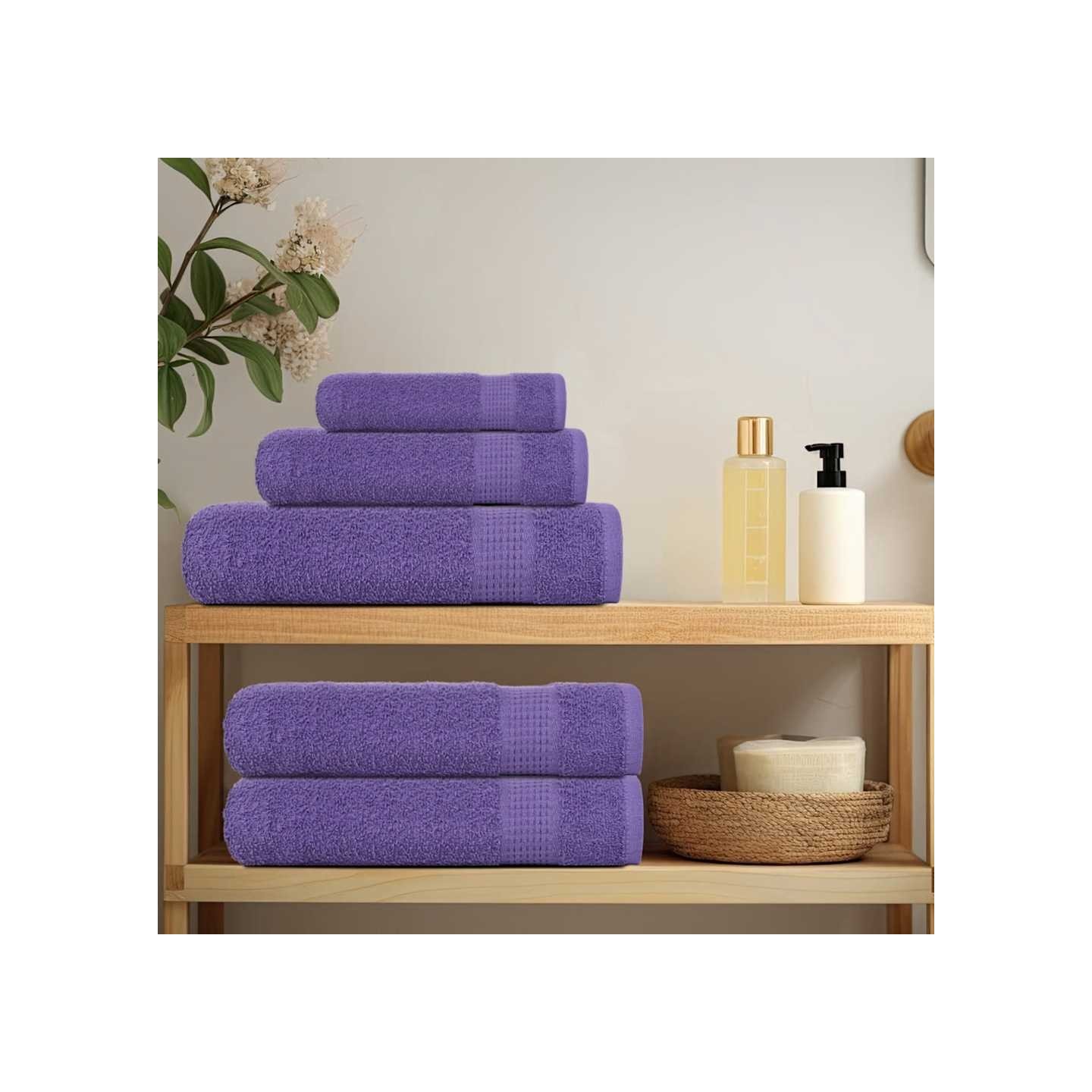 Ensemble de serviettes FROGN 6 pcs violet 360 g/m²
