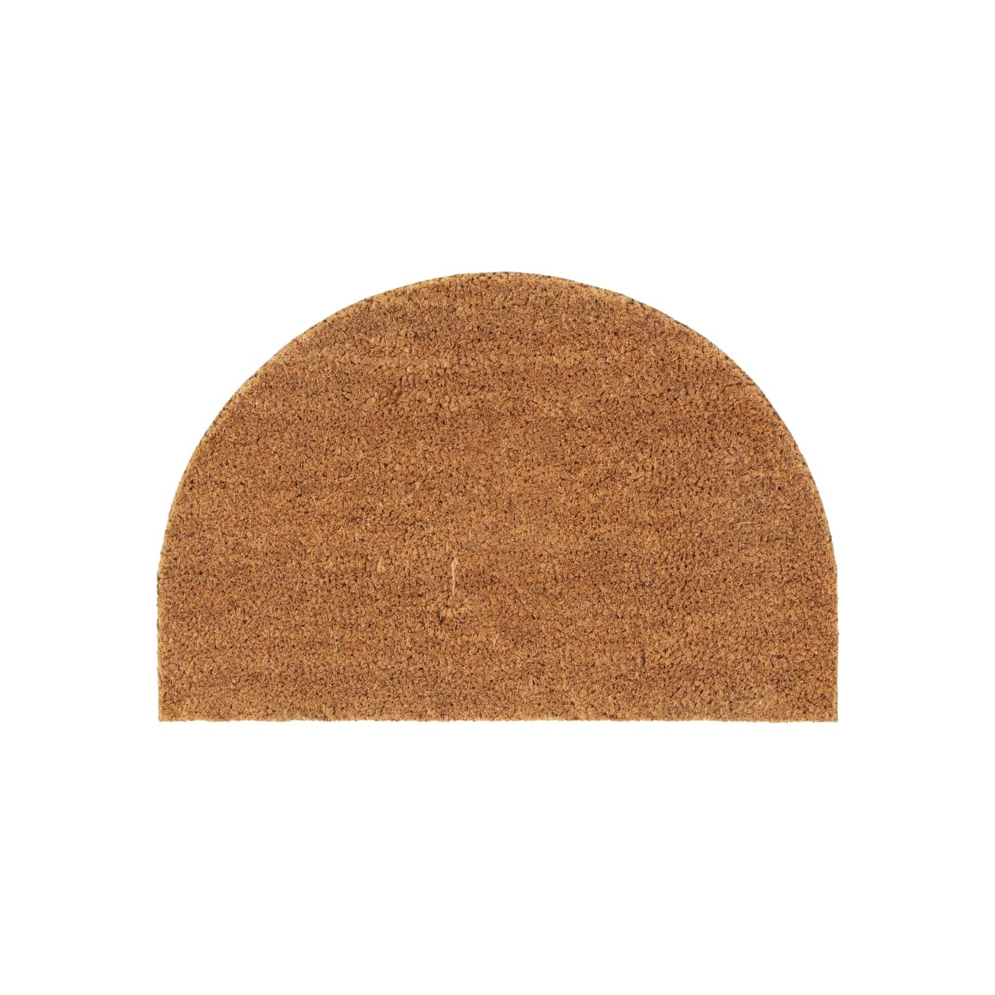 Tapis de porte naturel demi-rond 40x60cm fibre de coco touffeté
