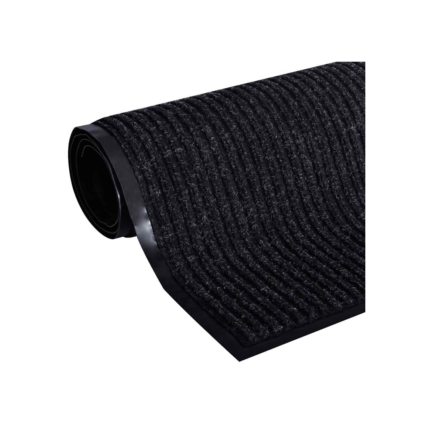 Tapis d'entrée noir 90 x 60 cm PVC