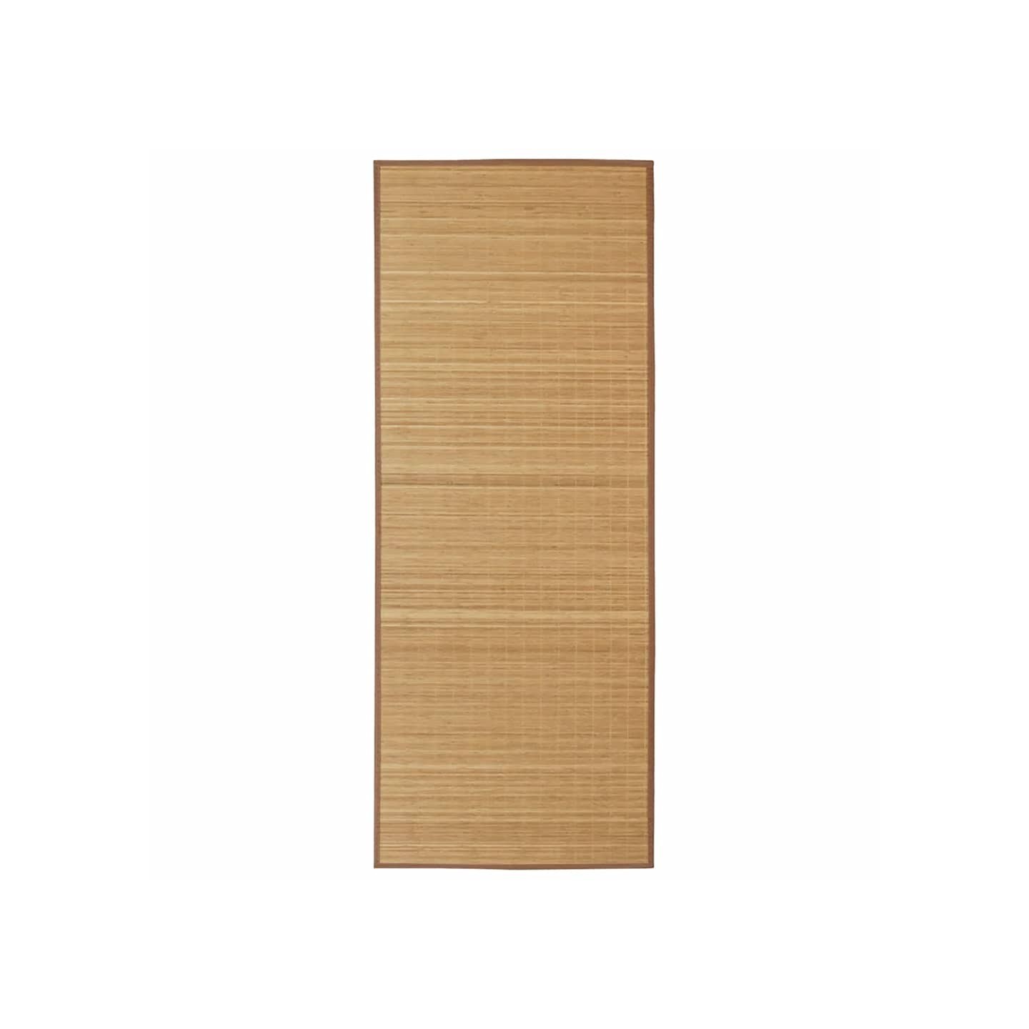 Tapis en bambou marron à latte rectangulaire 80 x 200 cm