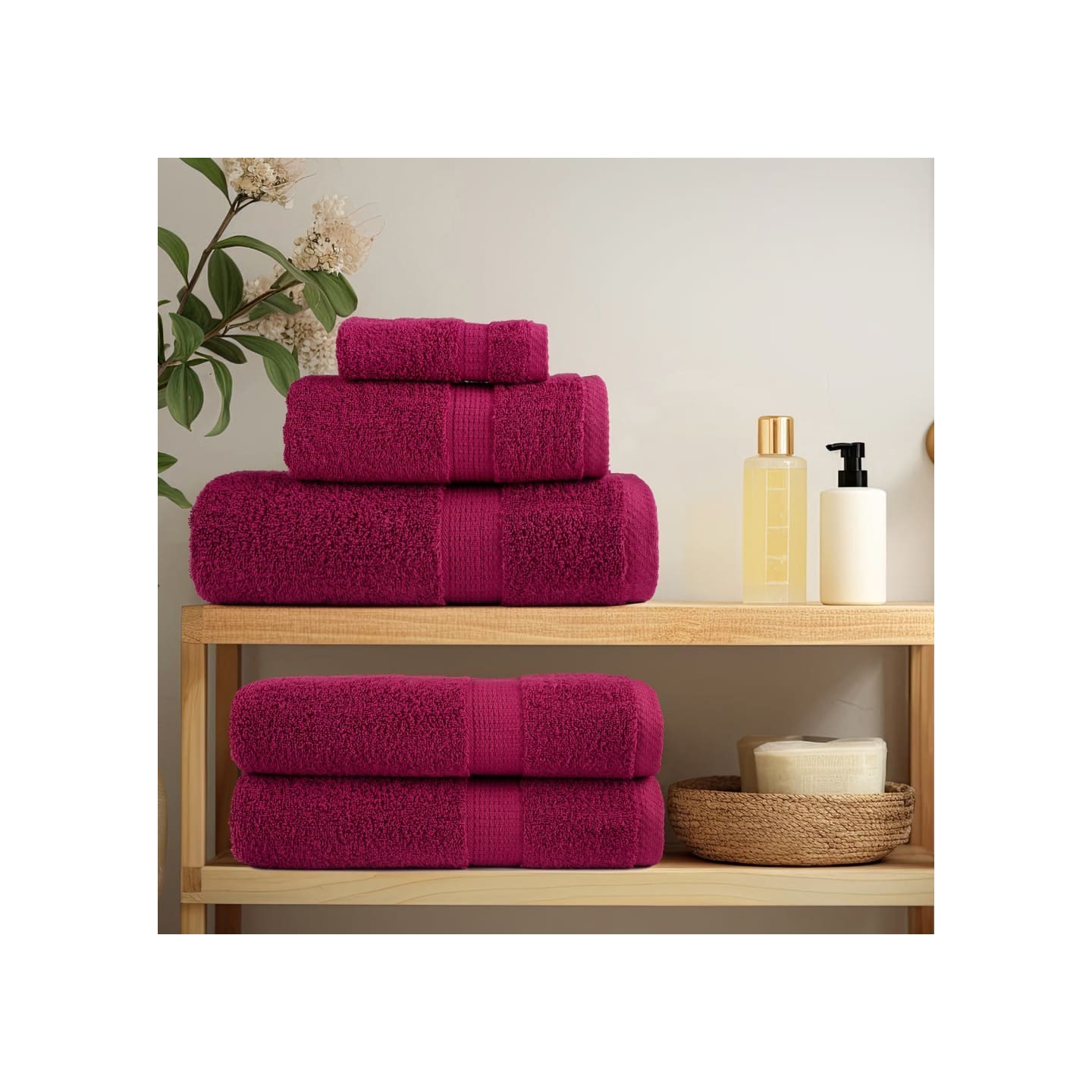 Serviettes de sauna de qualité supérieure SOLUND 10pcs bordeaux