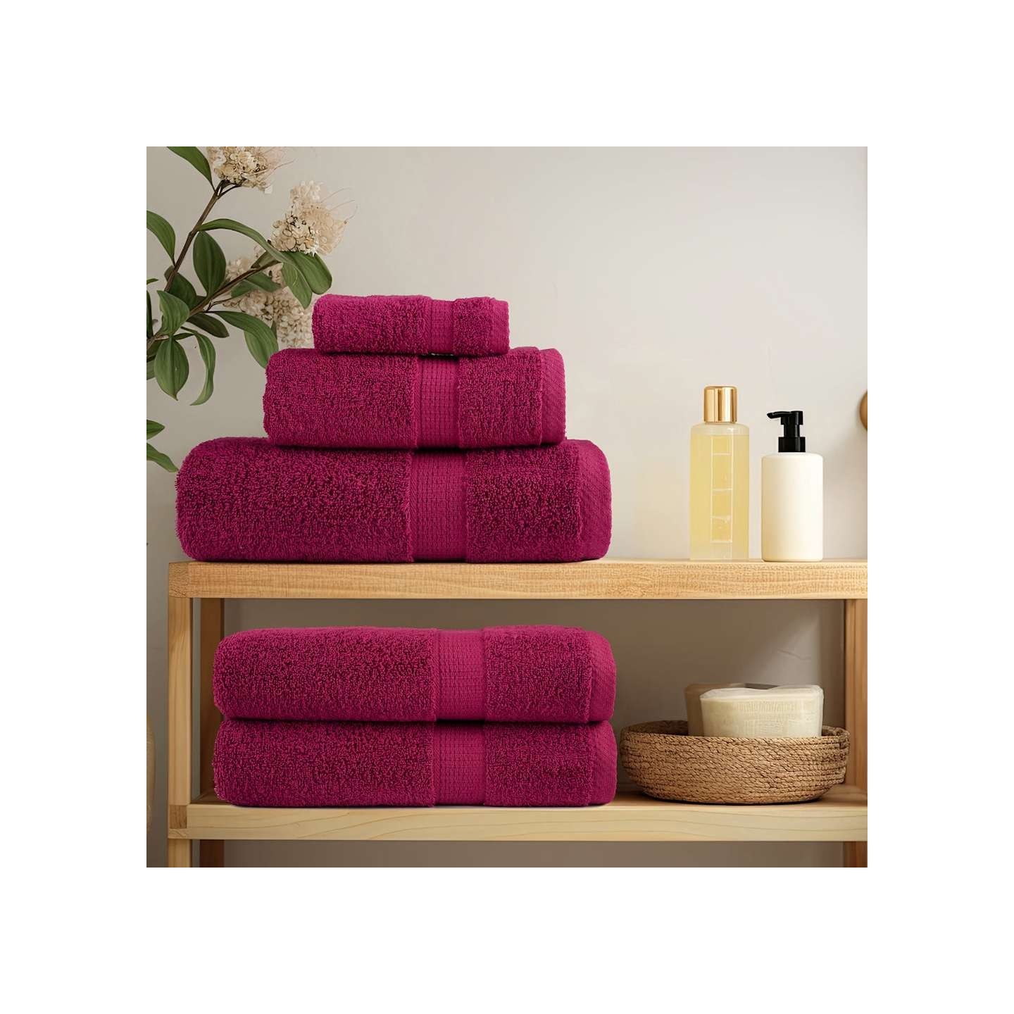 Serviettes de qualité supérieure SOLUND 10pcs bordeaux 600 g/m²