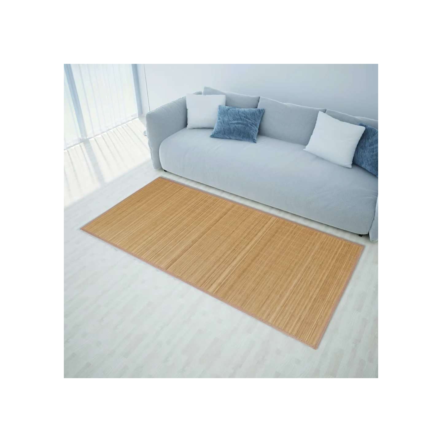 Tapis en bambou 160x230 cm Marron
