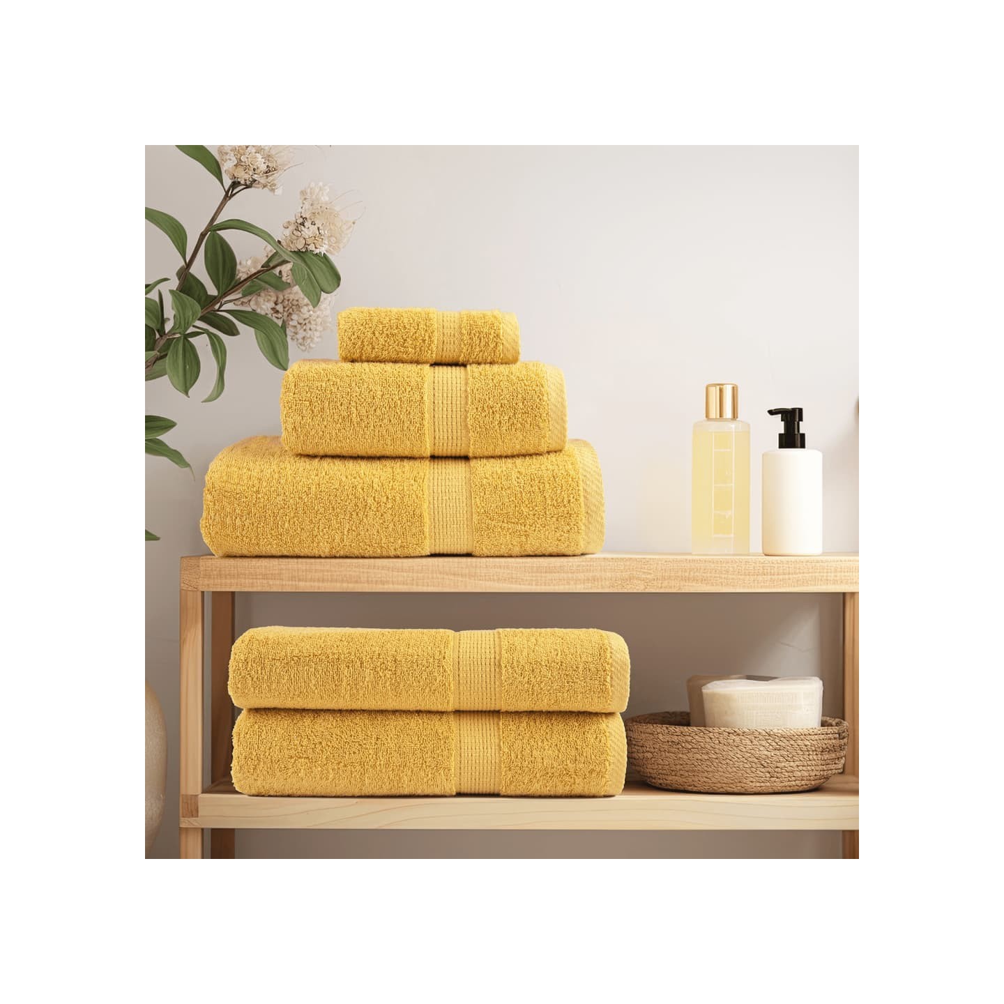 Serviettes de douche de qualité supérieure SOLUND 4 pcs doré