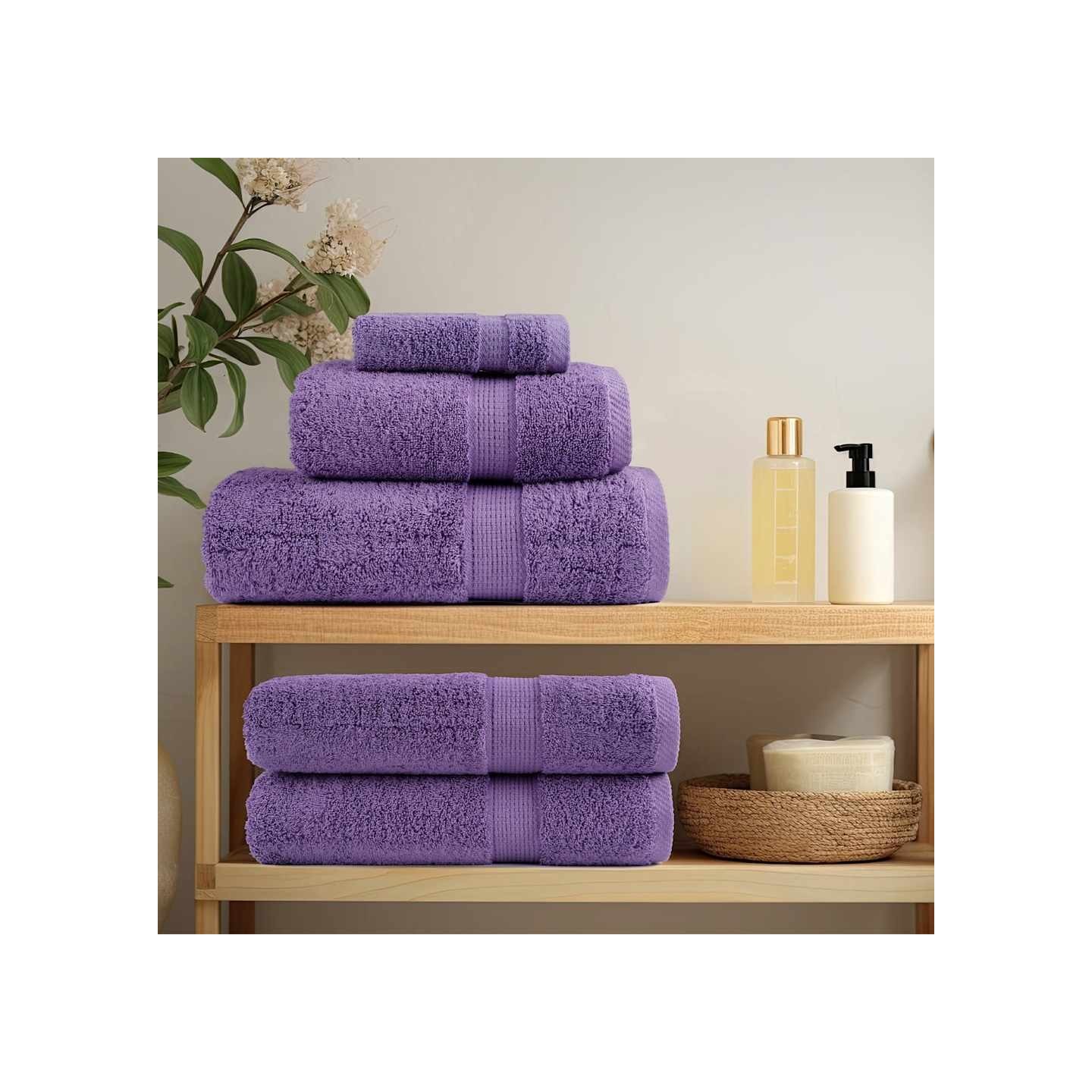 Serviettes de qualité supérieure SOLUND 4 pcs violet 600 g/m²