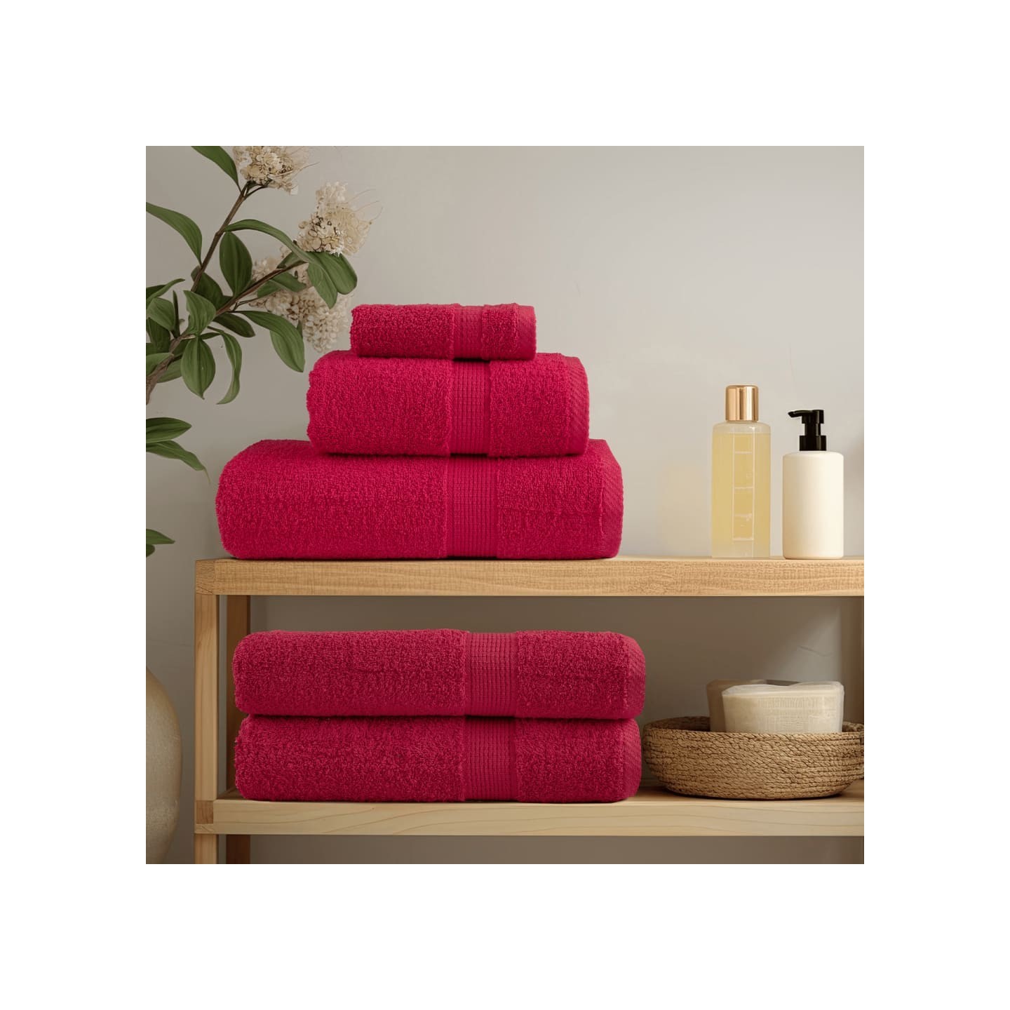 Serviettes de sauna de qualité supérieure SOLUND 2 pcs rouge